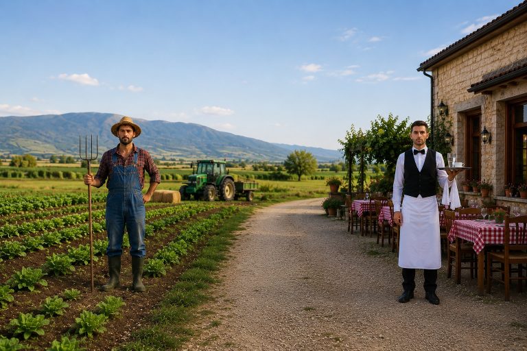 Η Ελλάδα χάνει αγρότες και κερδίζει σερβιτόρους